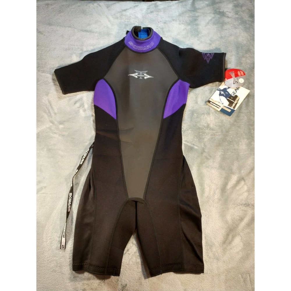 SKI WARM Wetsuit Tempest Ladies Sz 10 NWT Purple Black Neoprene Shorty
